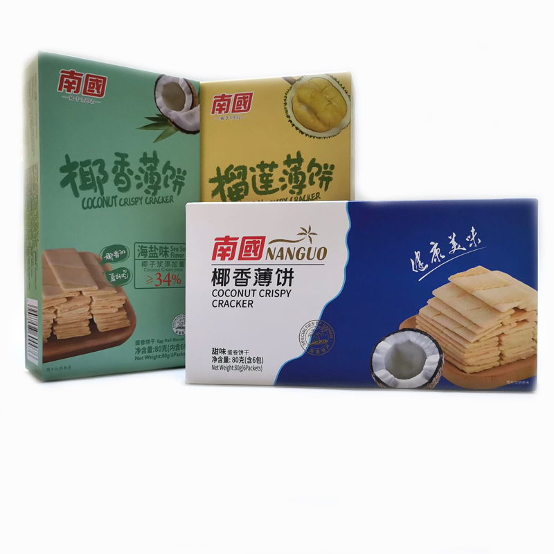 Hainan specialty Southern food Durian pancake Durian flavor thick crispy cookies 80g