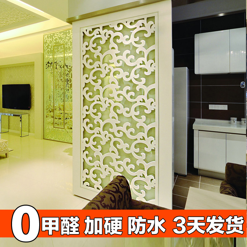 Custom Hollowed-out Partition Screen Carved plate wood-plastic plate Flower Gongtun Walk Aisle Suspended Ceiling Glowing-Off TV Background Wall