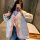 PINKDAISY Korea Dongdaemun ins2024 ພາກຮຽນ spring quilted reversible rose print jacket ສີບົວ