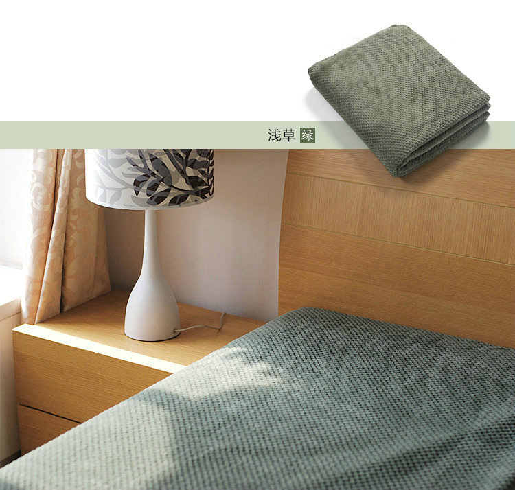 Nhật Bản lưới chăn tốt màu flannel chăn không in san hô nhung giản dị chăn nap chăn chăn - Ném / Chăn chăn lông cáo