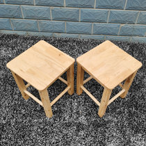 42cm high cypress solid wood stool simple adult square rice stool dining stool home learning low stool high bench Shang