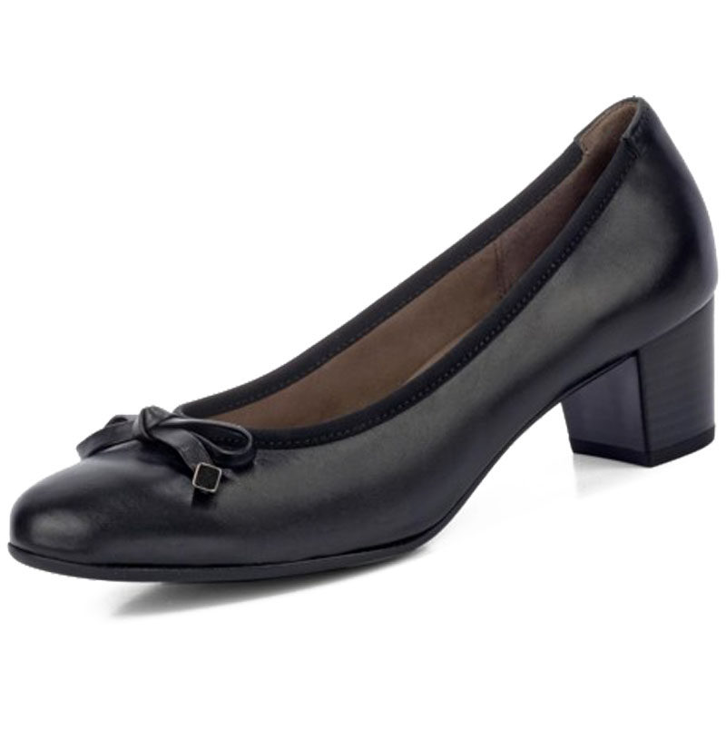 German GABOR Garbo women's shoes 19 autumn new cowhide bow mid heel business casual bag shoes 31 482