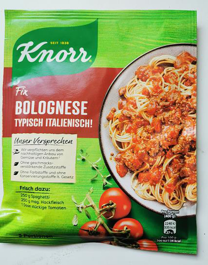 German direct mail Knorr brand spaghetti pasta seasoning powder seasoning package a variety of flavors