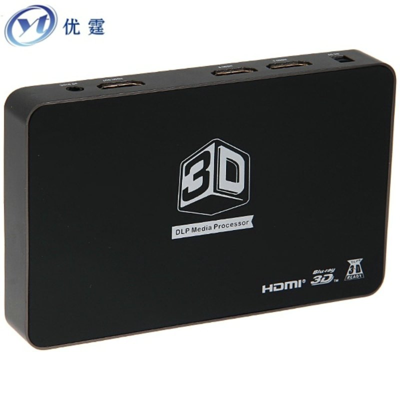 Uber 2D HD movie left and right turn 3D converter DLP projection frequency doubling 720p120HZ support full format