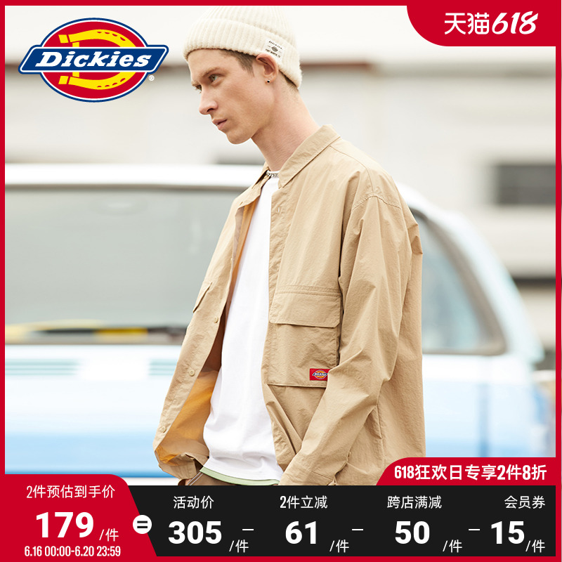 Dickies multi-pocket lapel simple long-sleeved shirt men's spring summer new casual top 9563