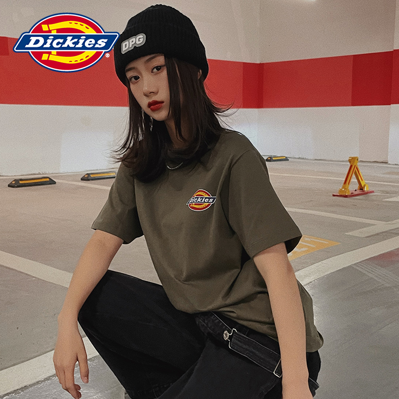 Moss Green【 white Pre sale 】 Dickies Basic fund Short sleeve T-shirt female   New products Cotton Short T Couple jacket 8905
