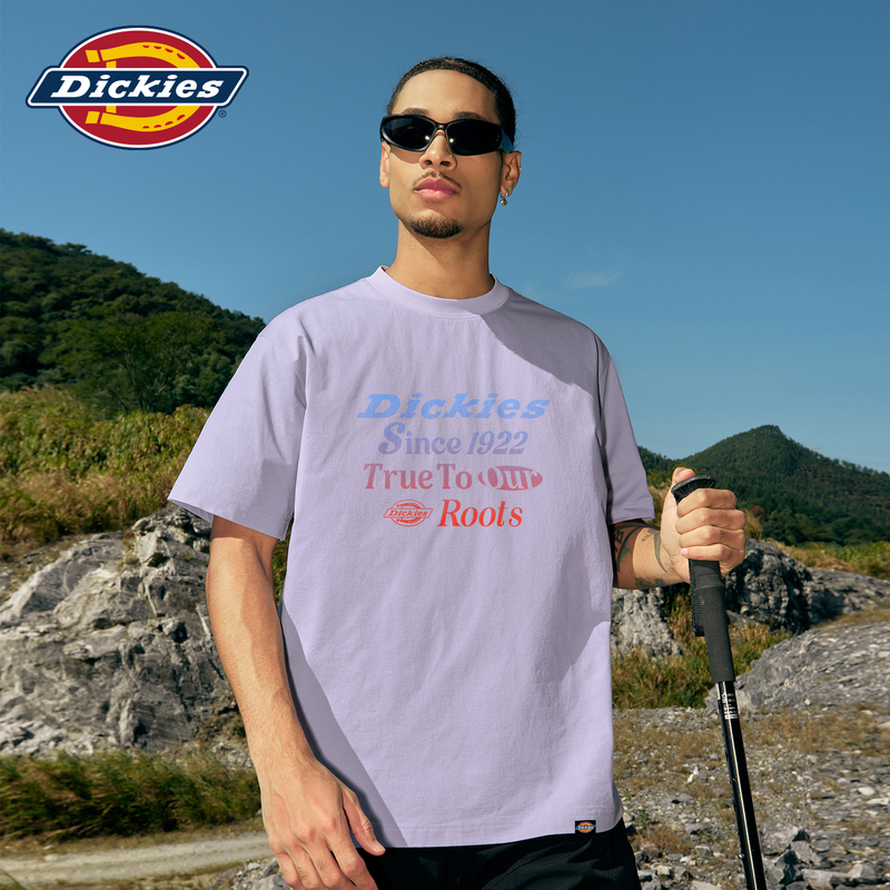 Dickies Men's Breathable Quick-Drying T-Shirt 2026 New Summer Outdoor Hiking Lightweight Sports High-Elastic Half-Sleeve a
