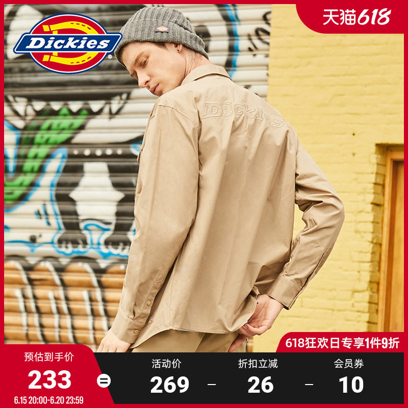 (Same as the mall) Dickies multi-pocket long sleeve shirt men's spring/summer new cotton top 9405