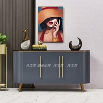 A decade old shop light and luxurious closing in the room Dining Room Dining Side Decorative Cabinet Minima Modern Tea Water Partition Cabinet