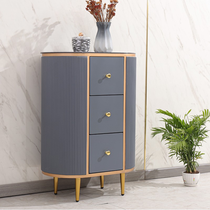 Light Extravagant Bucket Cabinet Minimalist Modern Rock Board Five Bucket Cabinet Living-room Side Cabinet Bedroom Bed Cabinet Three Bucket Containing Decorative Containing Cabinet