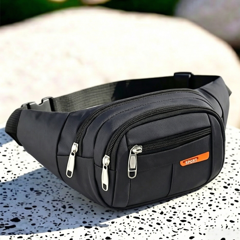 Men's Waist Bag, Dual-Purpose for Cross-Body Wear, Suitable for Street Vendors, Wallet Holder, Waist Phone Bag, Portable Small Shoulder Bag for the Elderly, Lightweight and Waterproof