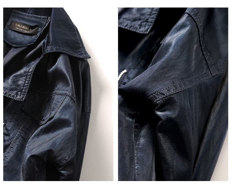 Phụ nữ mùa thu 2018 mới ga châu Âu thời trang màu gradient xe máy da nữ mỏng áo khoác ngắn bình thường blazer da
