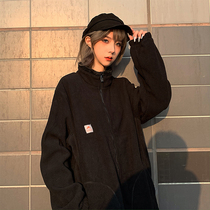 There is an ideal national tide a lamb cashmere jacket men autumn and winter hip-hop Street coat female Rarecd pory