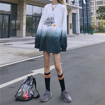 Ideal country dyed daisy print long sleeve female loose hip hop couple Street clothes men Cynismo