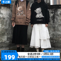 Ideal national tide brown bear hoodie female 19FW Tide brand loose hoodie male PCMY