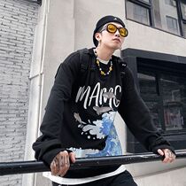 Utopia Tide brand dolphin embroidered sweater round neck loose couple spring and autumn coat mens and womens coat MAMC