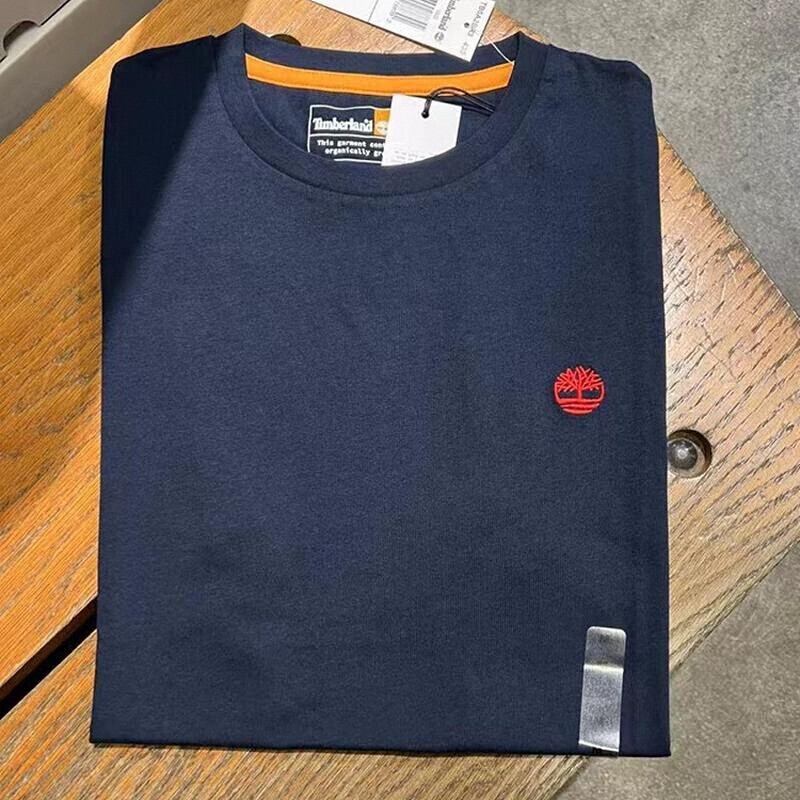 Timberland Summer Men's Casual Breathable Pure Cotton Small Embroidered Short-Sleeved Round Neck T-Shirt