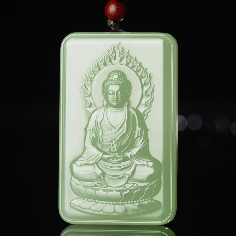 Hetian Jade Eight patron saints of the life Buddha Jade Guanyin pendant men and women 12 zodiac jade brand jade can be customized