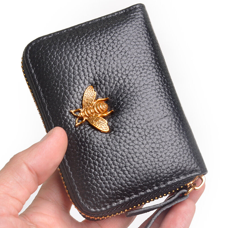 Special offer cowhide zipper organ formal men's and women's card bag business card bag card bag genuine leather card holder ladies