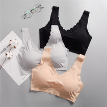 Beauty back ice silk vest female sexy seamless gathering chest wrap type bottoming anti-light no steel ring summer bra underwear