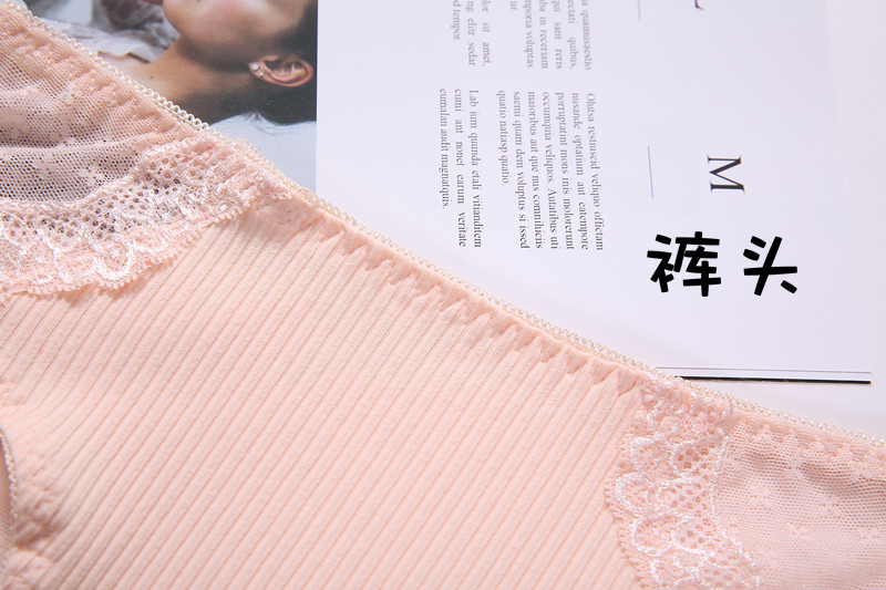 Bán buôn mùa hè Nhật Bản cotton ren gợi cảm trong suốt của phụ nữ đồ lót thấp eo lưới tóm tắt quần màu rắn đồ lot