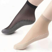 Cotton bottom stockings short socks autumn and winter thickened tube anti-hook silk short stockings womens flesh color non-slip invisible socks children