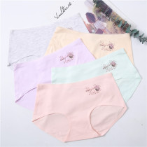 Wholesale Summer Pure Color Pure Cotton Stalls No Mark of Pure Cotton Thin sections Purse Hip Lady Briefs