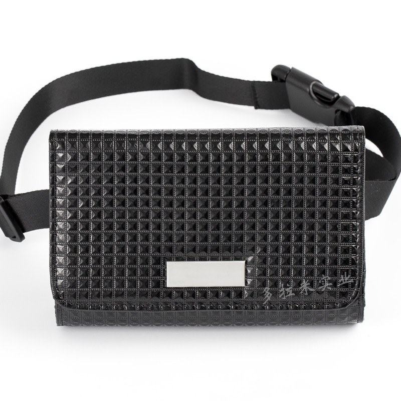 Diamond pattern shopping guide fanny pack Men's and women's jewelry store fanny pack salesperson Gold shop counter work packet free lettering