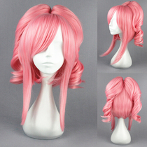 Rebellious lurusiania 45cm pink cosplay wig wig hair