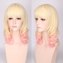 DIABOLIK Devil Lover Kosen Wei cos Wig Gold Powder Gradually Discolored Short Curly Hair Wiggle