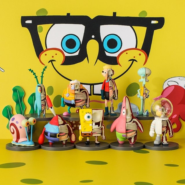 SpongeBob SquarePants Blind Box Series Paida Star Half-Anatomy Figure Trendy Hidden Toy 2021 Gift for Boys and Girls
