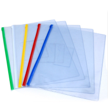 A4 thick transparent file bag test paper information bag plastic bag a4 file bag pull side storage bag office supplies