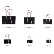 Deli 9541 to 9546 black long tail clip iron ticket holder large medium and small metal dovetail ticket holder 12 clip