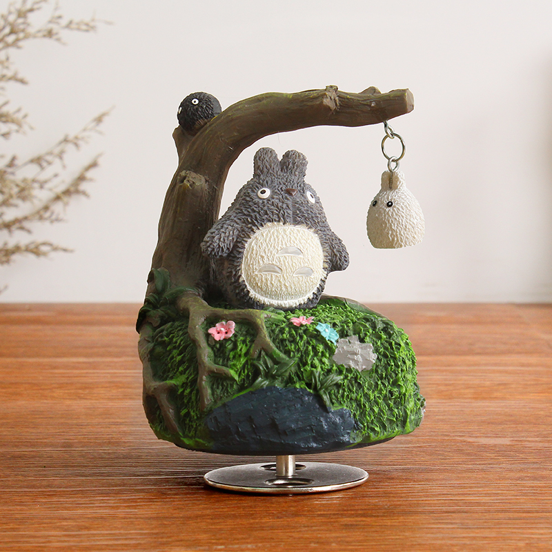 Totoro Sky City Children's Music Box Music Box diy Wooden Spinning Creative Send Girls Birthday Gift