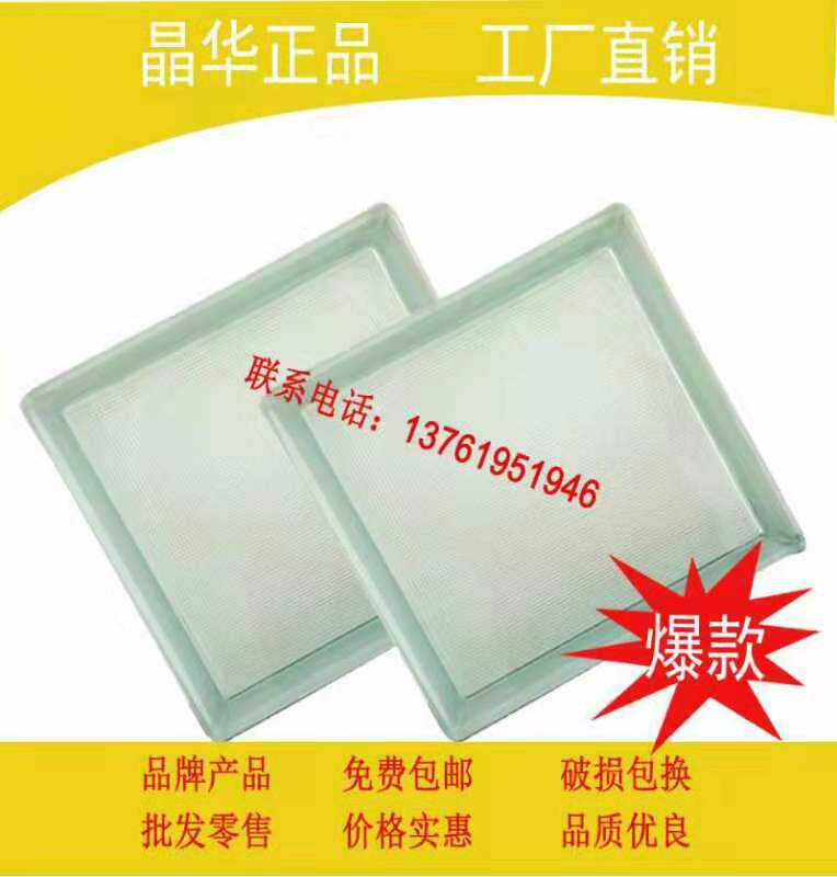 New products listed 19 * 19 * 8 light transmission opaque square glass brick