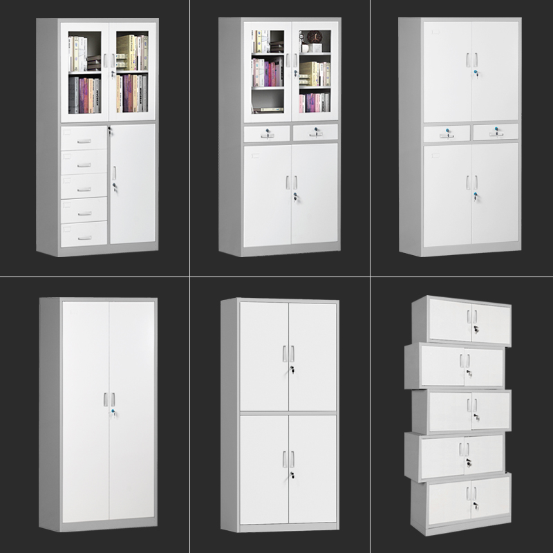 Office high cabinet filing cabinet filing cabinet financial certificate cabinet with lock - band drawer steel
