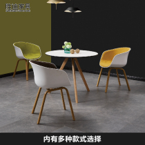 Reception meeting negotiation table and chair combination Meeting office leisure coffee small round table and chair multi-color and multi-color options