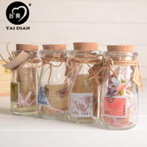 Taiwanese lucky star small milk wishing bottle glass bottle floating bottle creative practical birthday gift girl diy