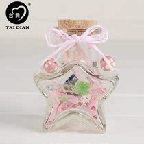 Creative lucky grass small pentagonal star wishing bottle drift bottle creative birthday gift practical small gift female diy