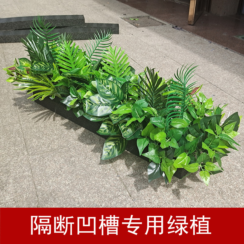 Green Plant Leafy Drain Simulation Road Leading Tank Sample House Display Center Commercial Street Potted Shop Partition Groove Decoration Flower Altars Grass