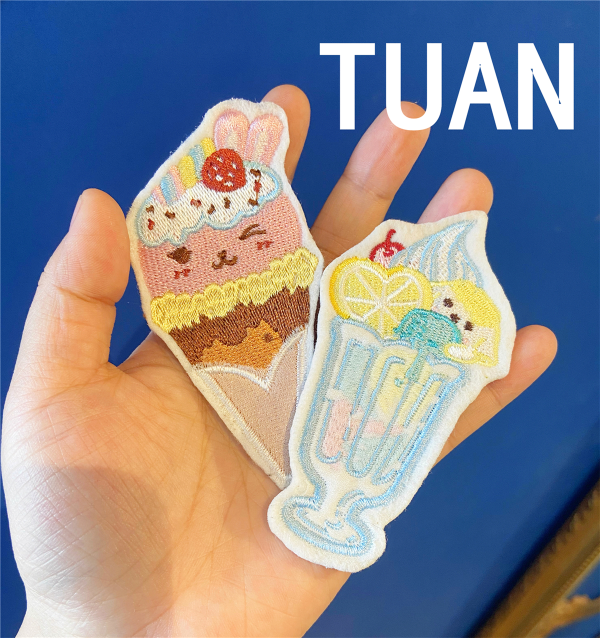 Sweet Cone And Buffy Set【 TUAN 】 Lolita Brooch Hairpin Strawberry rabbit spun sugar Sweet cone And lemon  vanilla