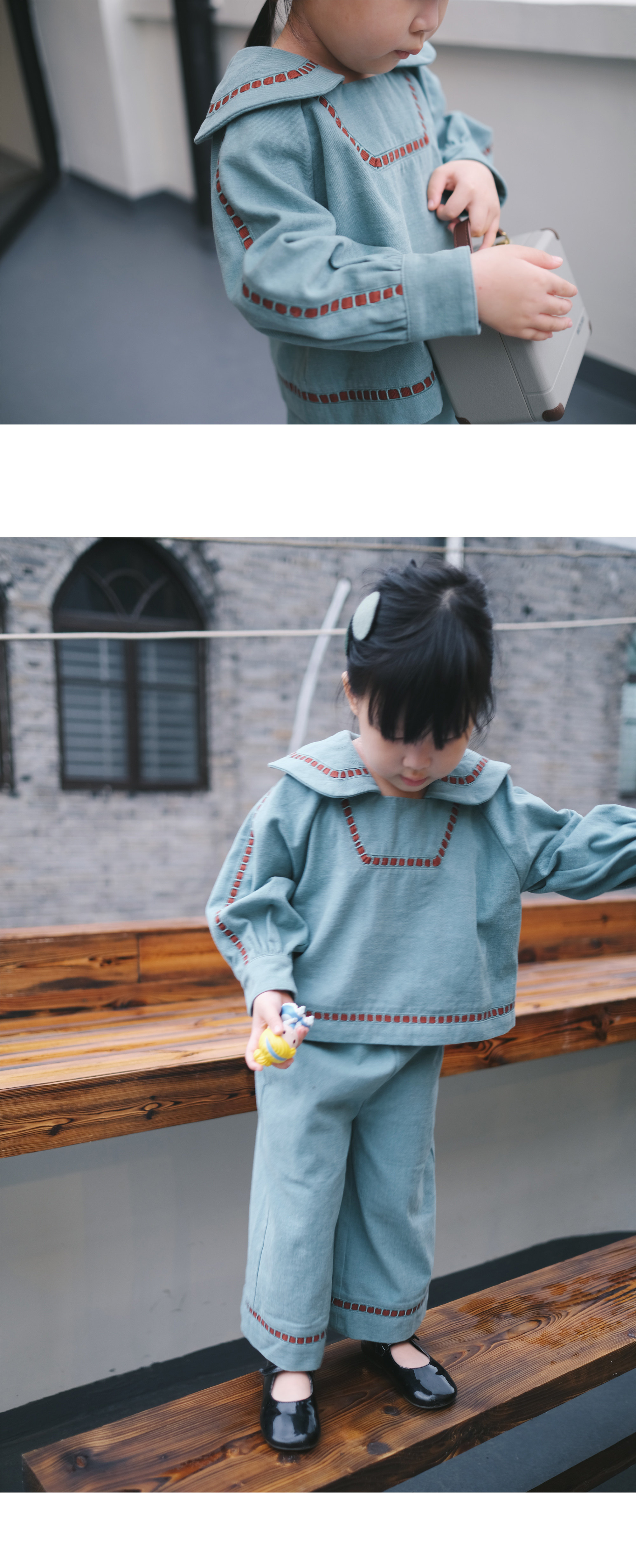 CoeYoKids осень и зима Стильный и теплый из озеро зеленый цвет hit щеткой детский сад установите 