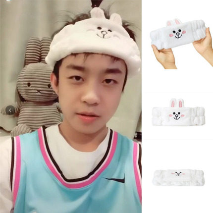 Exclusive customization, high-quality fabrics, Zhang Jiuling's same rabbit face wash headband, Kenny Bunny Brown Bear