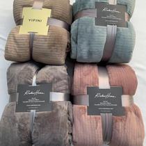 Value Clearance 50% off export tail goods American double flannel coral thickened autumn and winter blanket sheets blanket