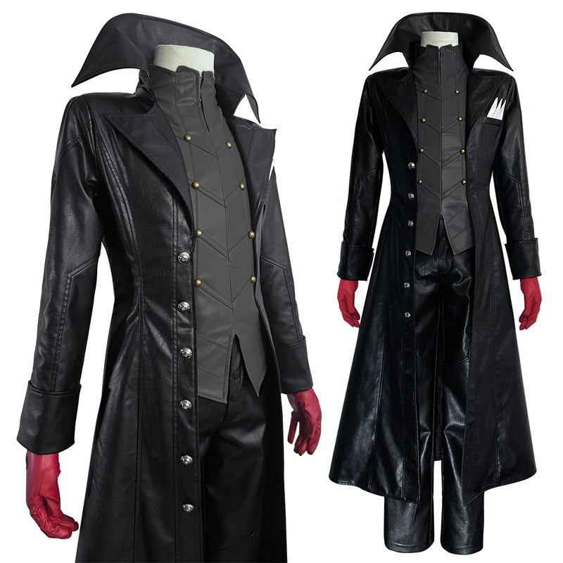Holouncoser Little European Goddess Stories P5 Rain Palace Lotus Joker Battle Outfit Leather Jacket Cos Costume Holouncoser Little European Goddess Stories P5 Rain Palace Lotus Joker Battle Outfit Leather Jacket Cos Costume
