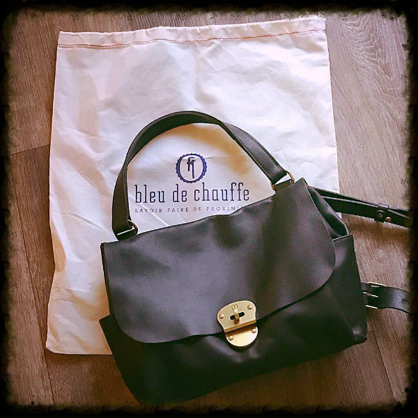 Spot exclusive agent French handmade Bleu de Chauffe June retro full leather shoulder handbag