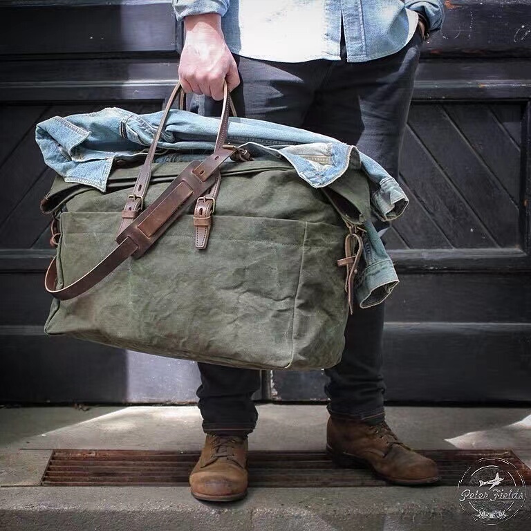 In-Stock Exclusive Agent for French Handmade Bleu De Chauffe Cabine Canvas Crossbody Travel Bag