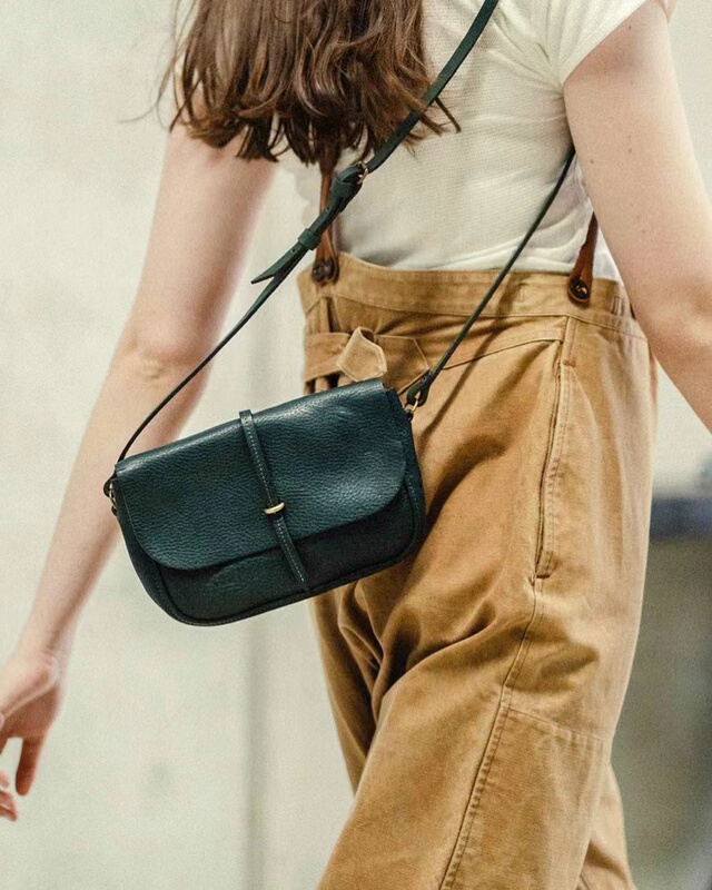 Exclusive Agent for French Handmade Bleu De Chauffe Pastis Vintage Crossbody Leather Messenger Bag Exclusive Agent for French Handmade Bleu De Chauffe Pastis Vintage Crossbody Leather Messenger Bag