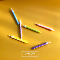 English Alphabet Macaron Birthday Candle Mesh Red Ins Smoke-free Candle Cake Pendulum decoration (single price)