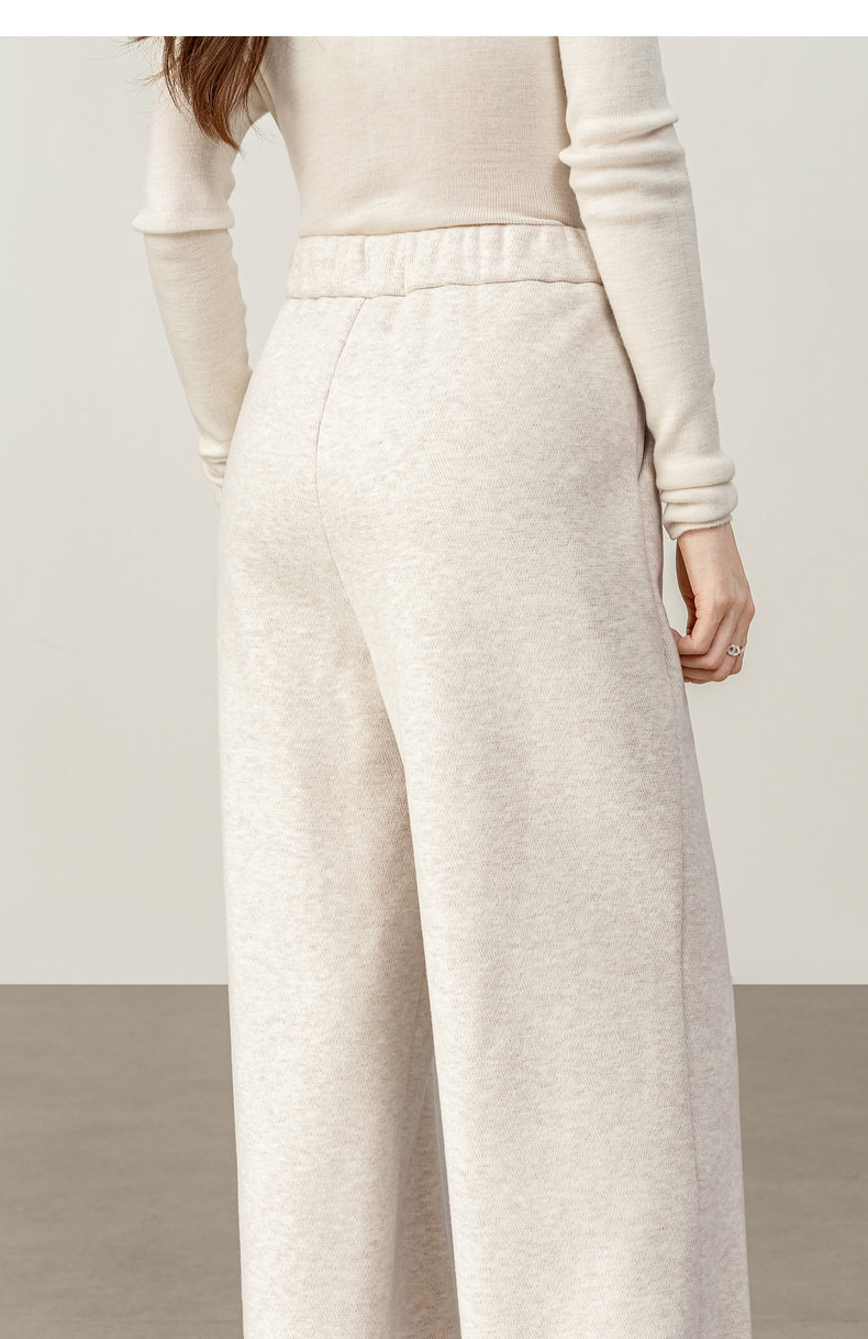 SENTUBILA Fleece-gefütterte Hosen für Damen 2026 Winter Acetat Elastischer Bund Weites Bein Lässige Vielseitige Hosen 154KD3652 – Detail 33